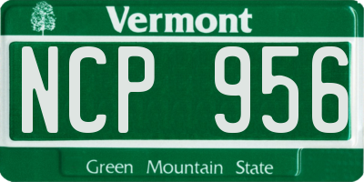 VT license plate NCP956