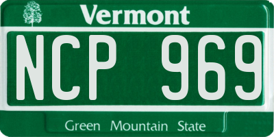 VT license plate NCP969