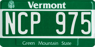 VT license plate NCP975