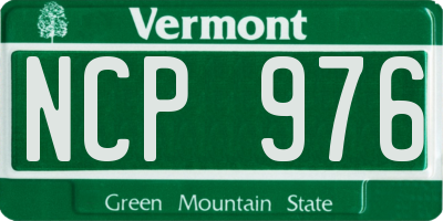VT license plate NCP976