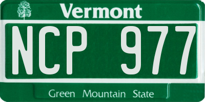 VT license plate NCP977