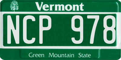 VT license plate NCP978