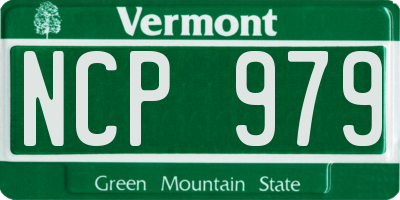 VT license plate NCP979