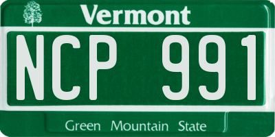 VT license plate NCP991