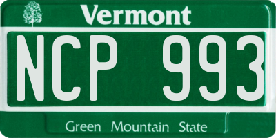 VT license plate NCP993