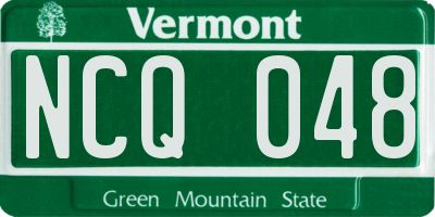 VT license plate NCQ048