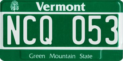 VT license plate NCQ053