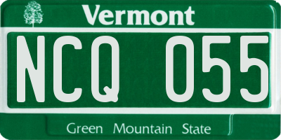 VT license plate NCQ055