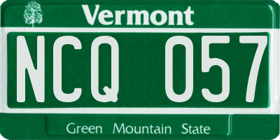 VT license plate NCQ057
