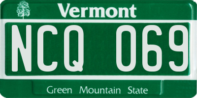 VT license plate NCQ069