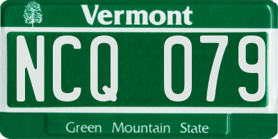 VT license plate NCQ079