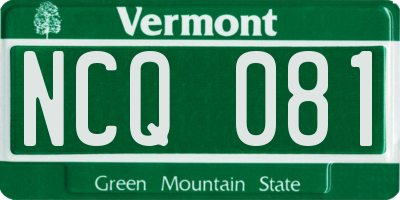 VT license plate NCQ081