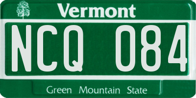 VT license plate NCQ084