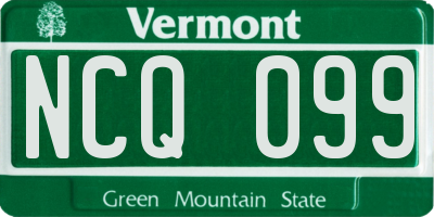 VT license plate NCQ099