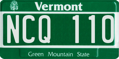 VT license plate NCQ110