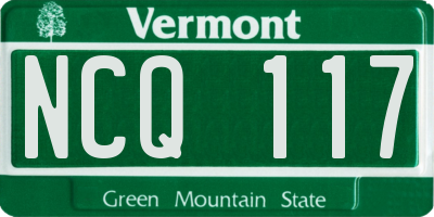 VT license plate NCQ117