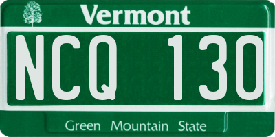 VT license plate NCQ130