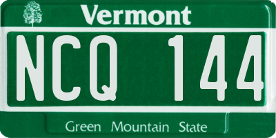 VT license plate NCQ144