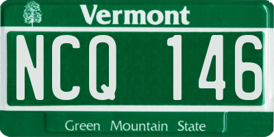 VT license plate NCQ146