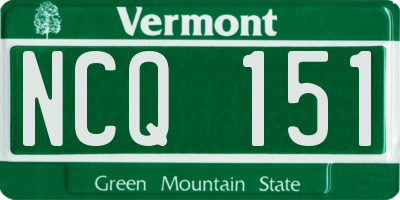 VT license plate NCQ151