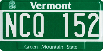 VT license plate NCQ152