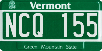 VT license plate NCQ155