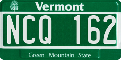 VT license plate NCQ162