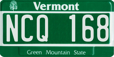 VT license plate NCQ168