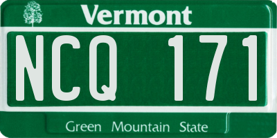 VT license plate NCQ171