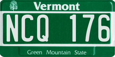 VT license plate NCQ176