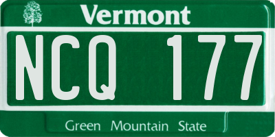 VT license plate NCQ177