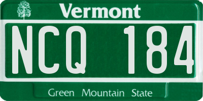 VT license plate NCQ184