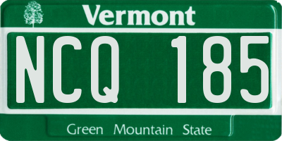 VT license plate NCQ185