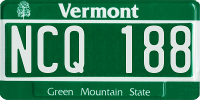 VT license plate NCQ188