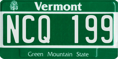 VT license plate NCQ199