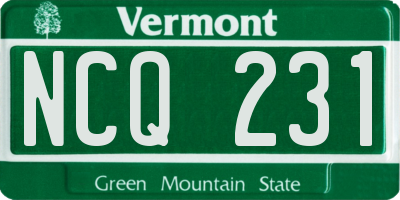 VT license plate NCQ231