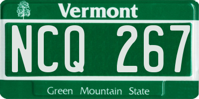 VT license plate NCQ267