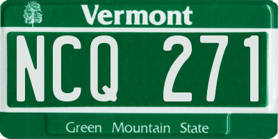 VT license plate NCQ271