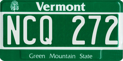 VT license plate NCQ272