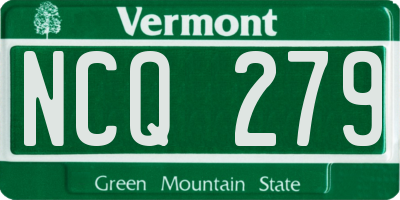 VT license plate NCQ279