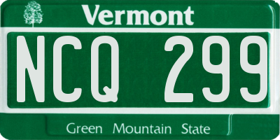 VT license plate NCQ299