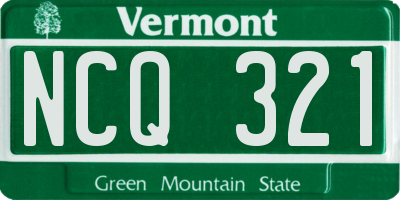 VT license plate NCQ321