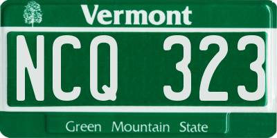 VT license plate NCQ323
