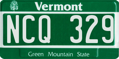 VT license plate NCQ329