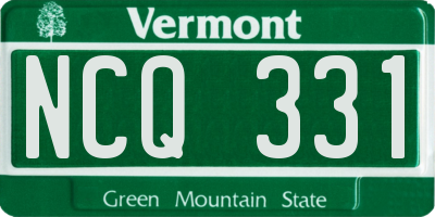 VT license plate NCQ331