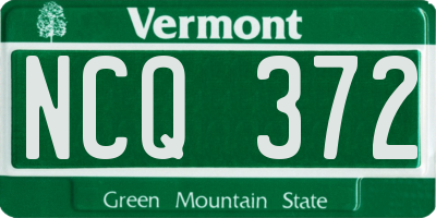 VT license plate NCQ372