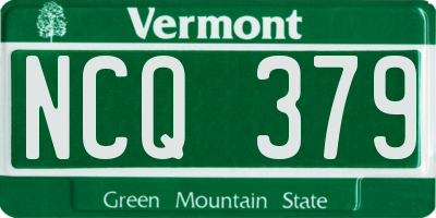 VT license plate NCQ379