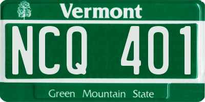 VT license plate NCQ401