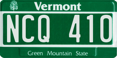 VT license plate NCQ410
