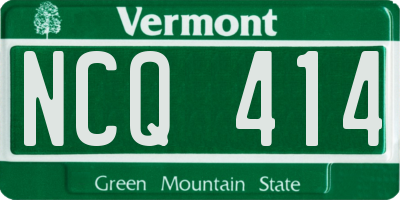 VT license plate NCQ414